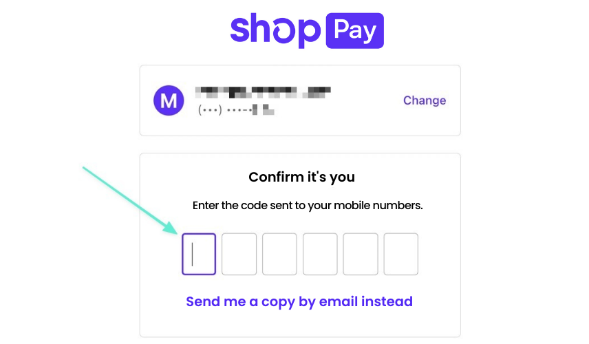 Shop Pay Verification Code